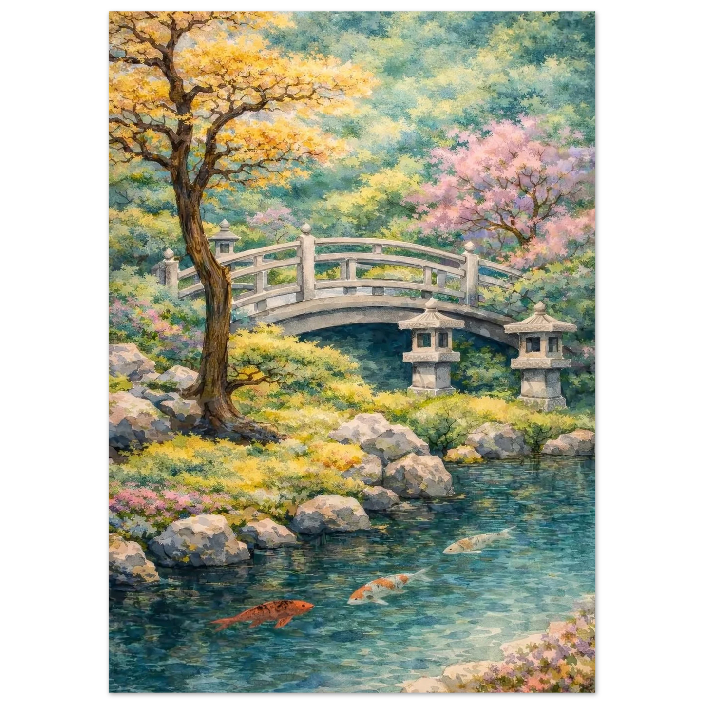 Il Ponte della Quiete Fine Art Poster arte asiatica premium