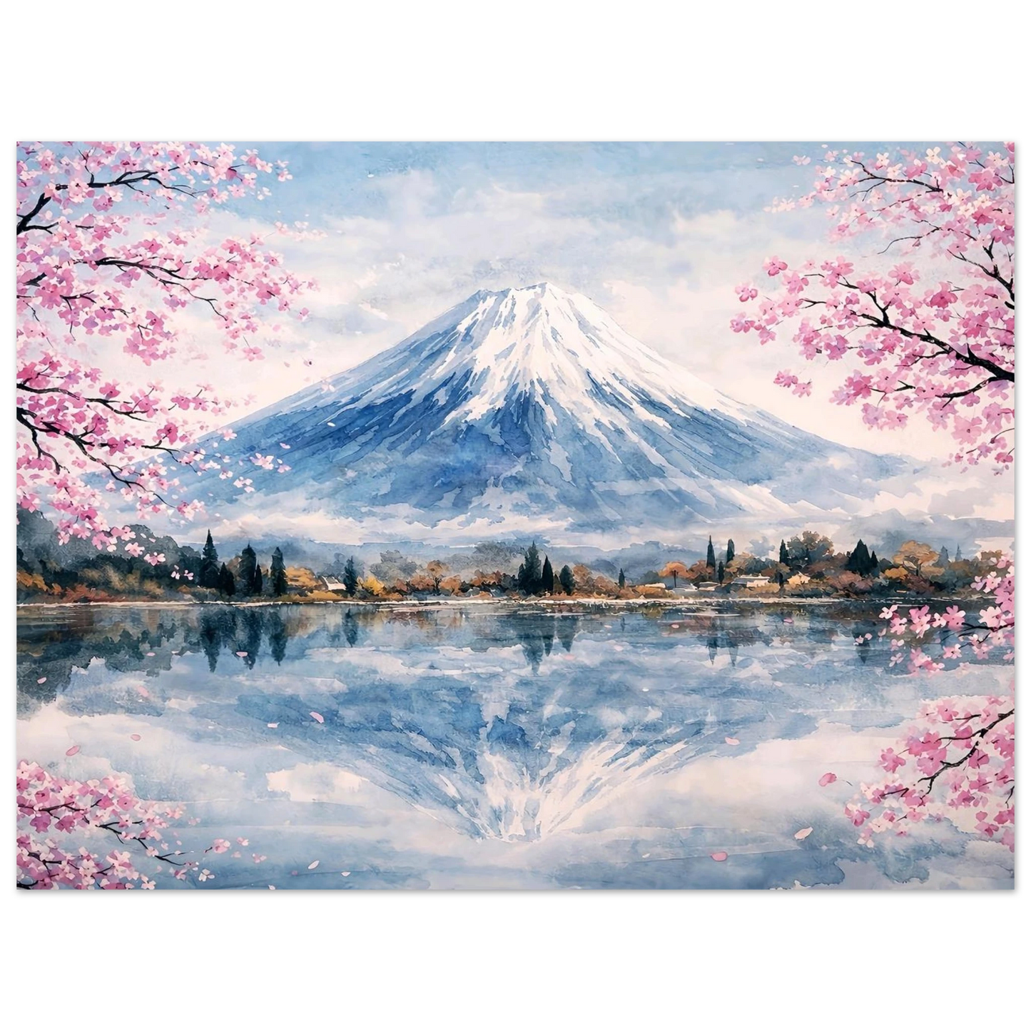 Il Respiro del Monte Fuji Fine Art Poster arte asiatica premium
