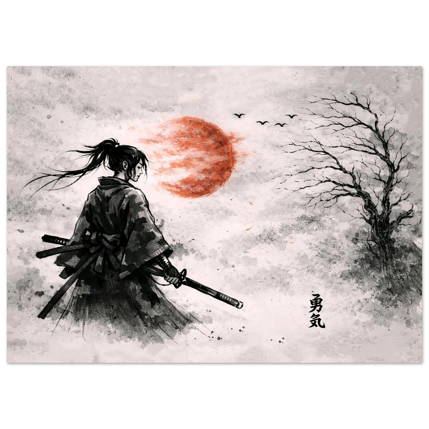 La Via del Guerriero Premium Matte Paper Poster arte asiatica premium
