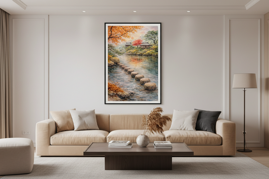 mockup - aldilà del fiume - soggiorno