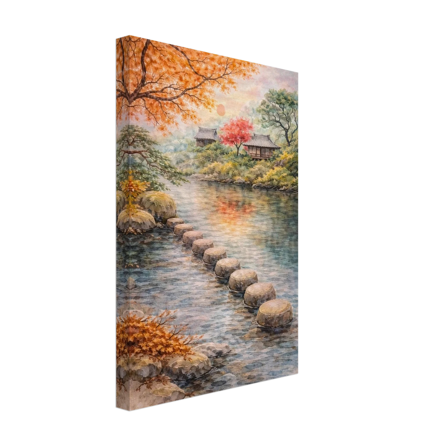 Aldilà del Fiume Canvas arte asiatica premium