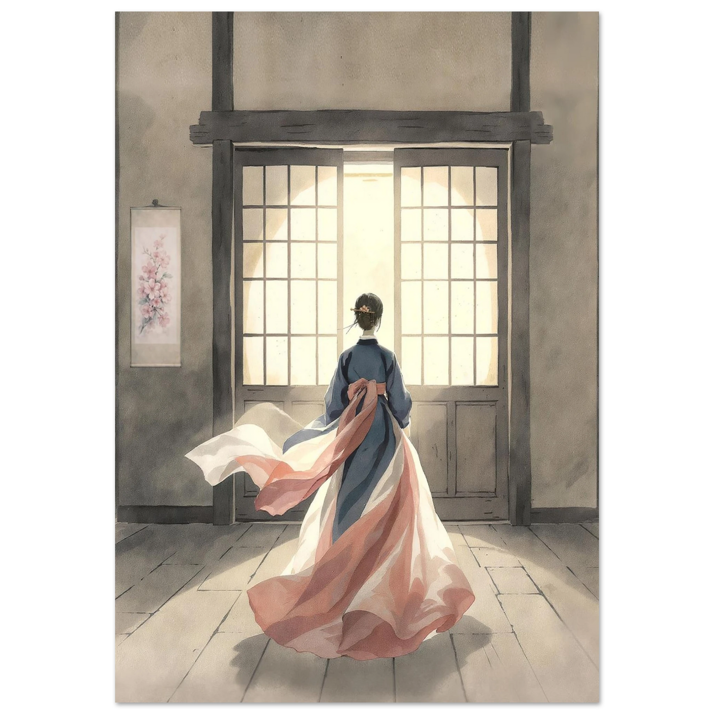 Oltre la Soglia Fine Art Poster arte asiatica premium