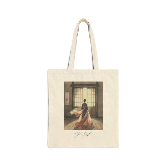 Oltre La Soglia Cotton Canvas Tote Bag