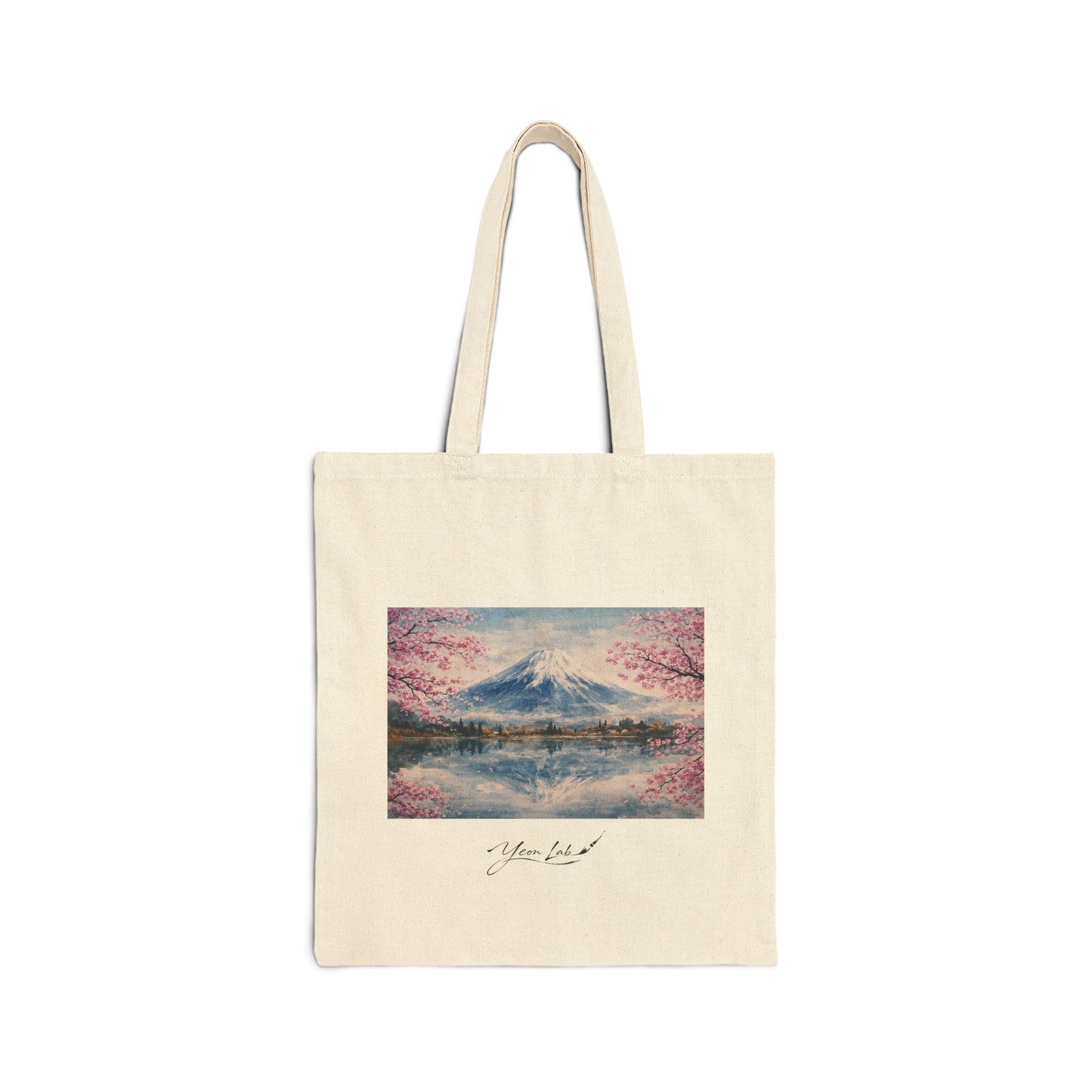 Il Respiro Del Monte Fuji Cotton Canvas Tote Bag