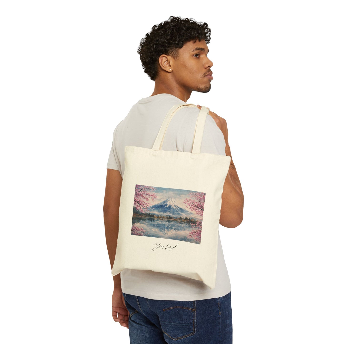 Il Respiro Del Monte Fuji Cotton Canvas Tote Bag