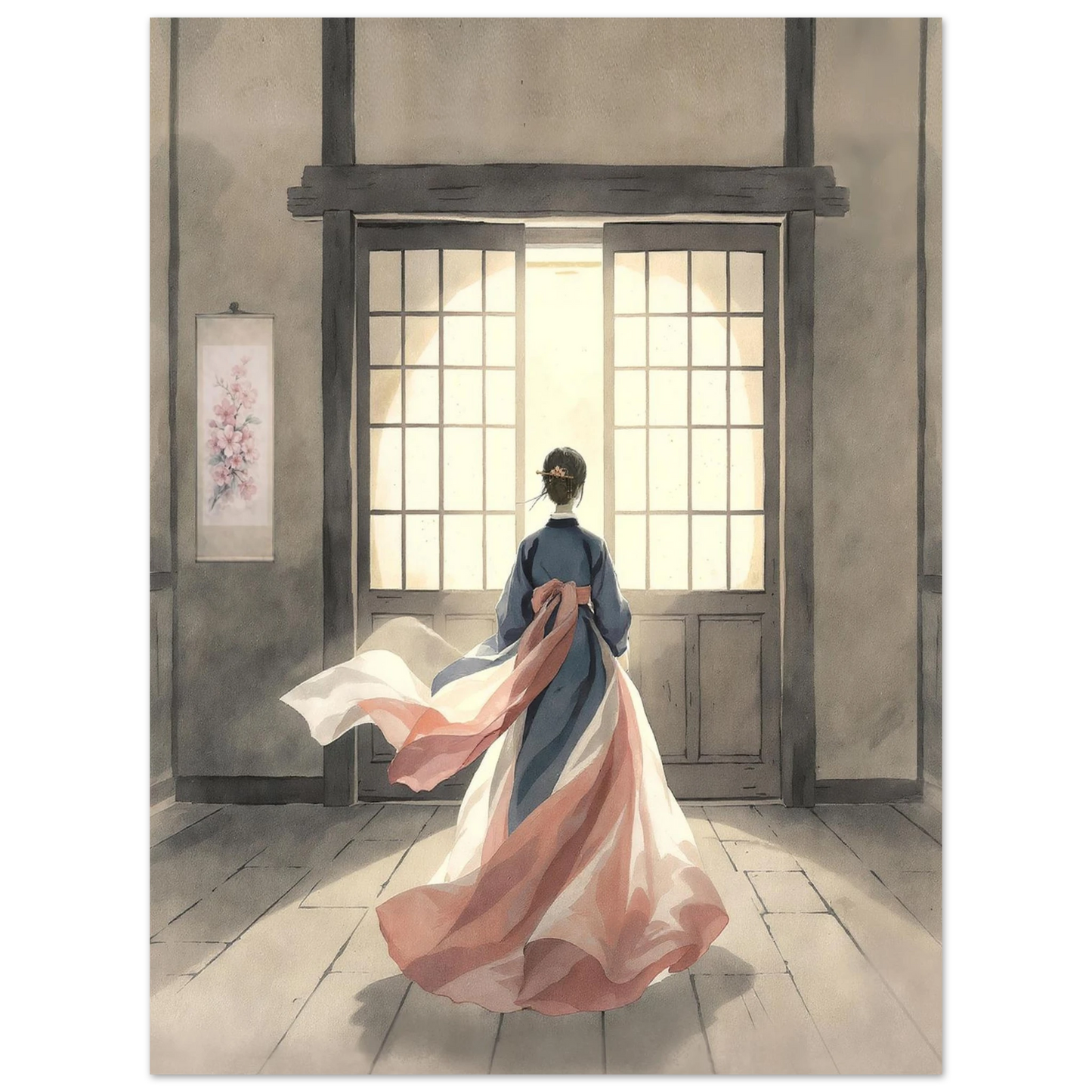 Oltre la Soglia Fine Art Poster arte asiatica premium
