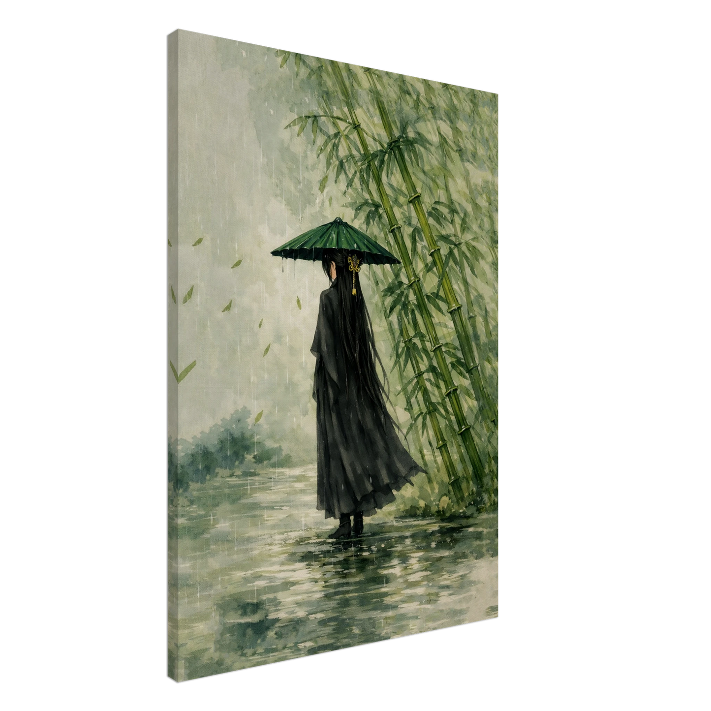 Tra Pioggia e Silenzio Canvas arte asiatica premium