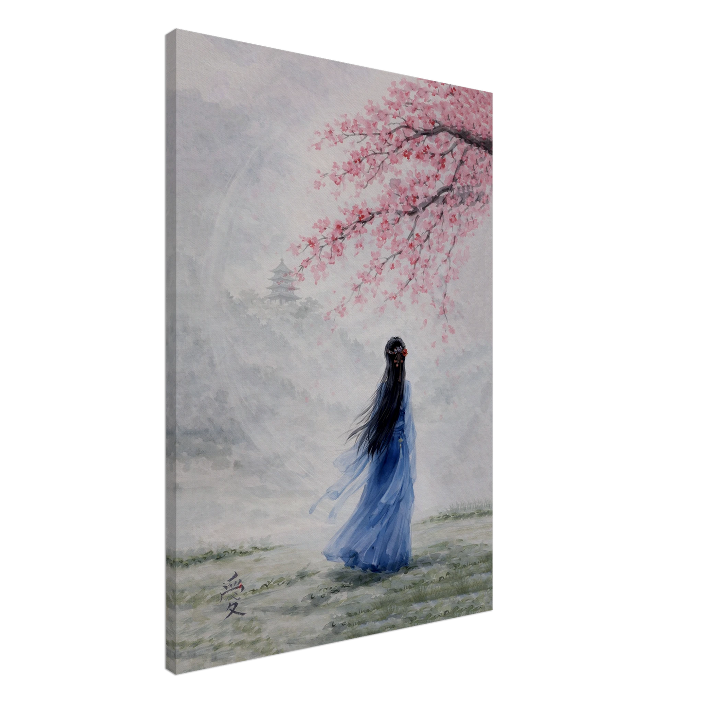 Tra Fiori e Destino Canvas arte asiatica premium