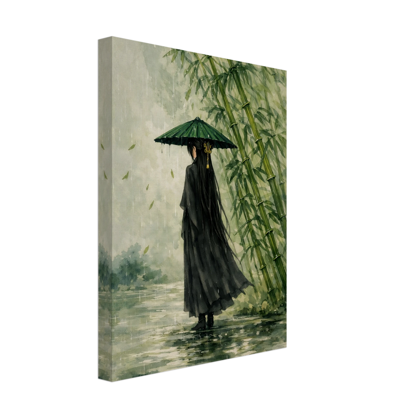 Tra Pioggia e Silenzio Canvas arte asiatica premium