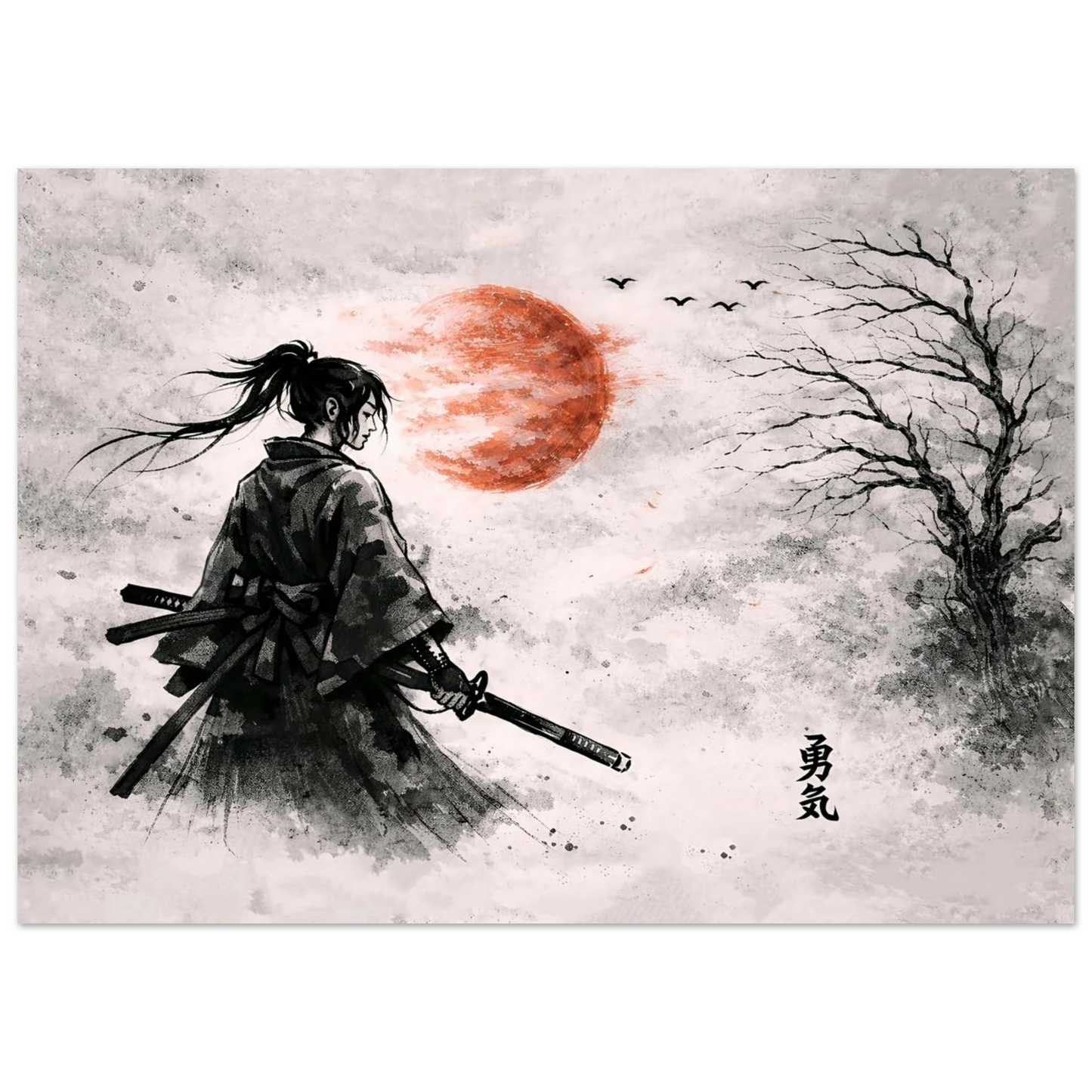 La Via del Guerriero Fine Art Poster arte asiatica premium