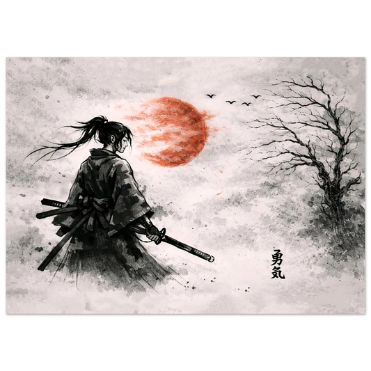 La Via del Guerriero Fine Art Poster arte asiatica premium