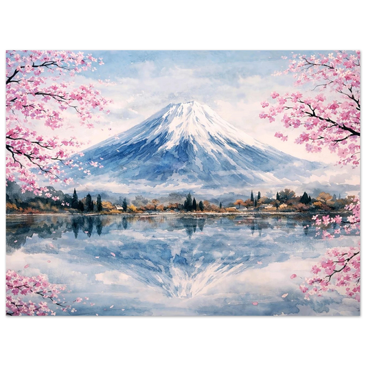Il Respiro del Monte Fuji Fine Art Poster arte asiatica premium