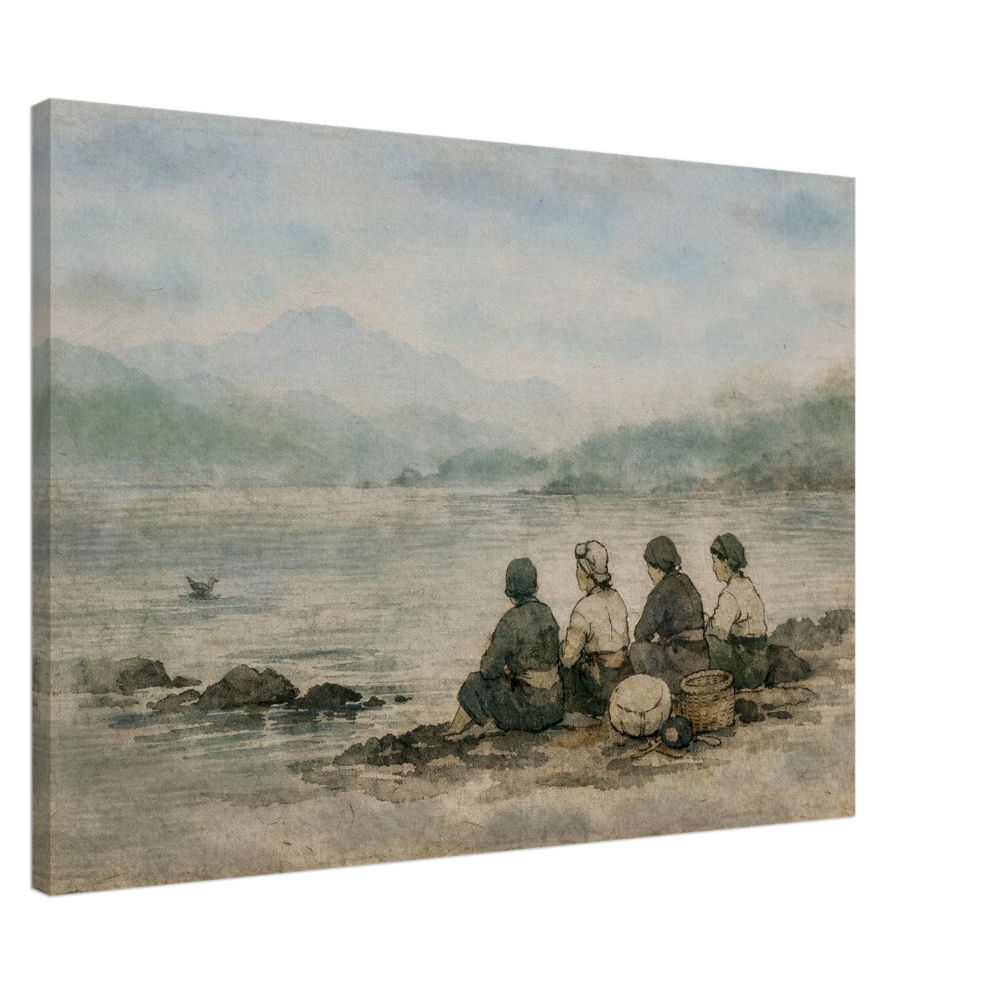 Custodi del Mare Canvas arte asiatica premium
