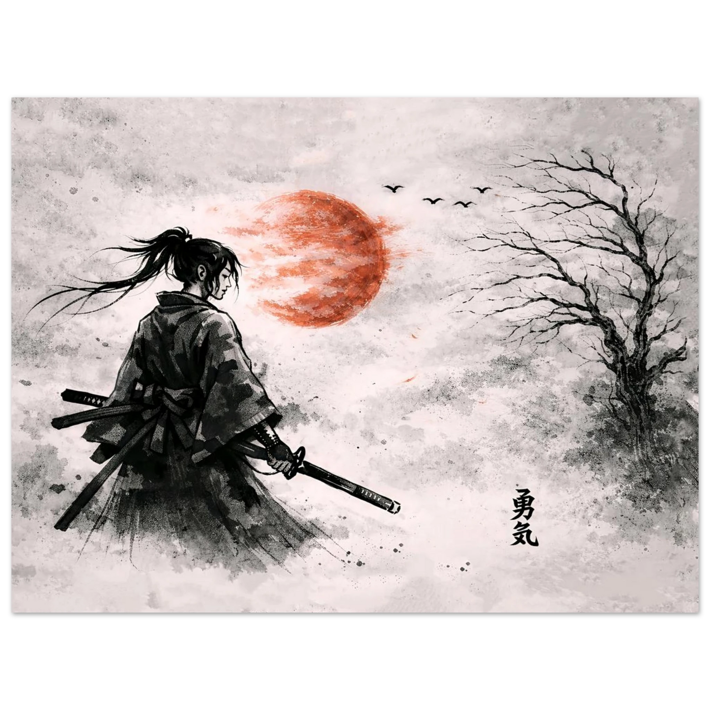 La Via del Guerriero Fine Art Poster arte asiatica premium