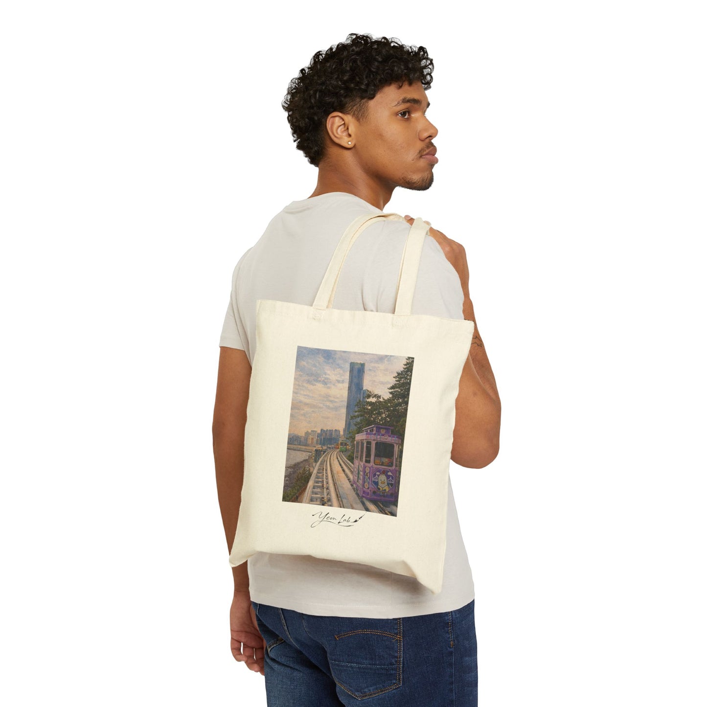 Un Giorno Spensierato Cotton Canvas Tote Bag