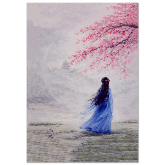 Tra Fiori e Destino Fine Art Poster arte asiatica premium