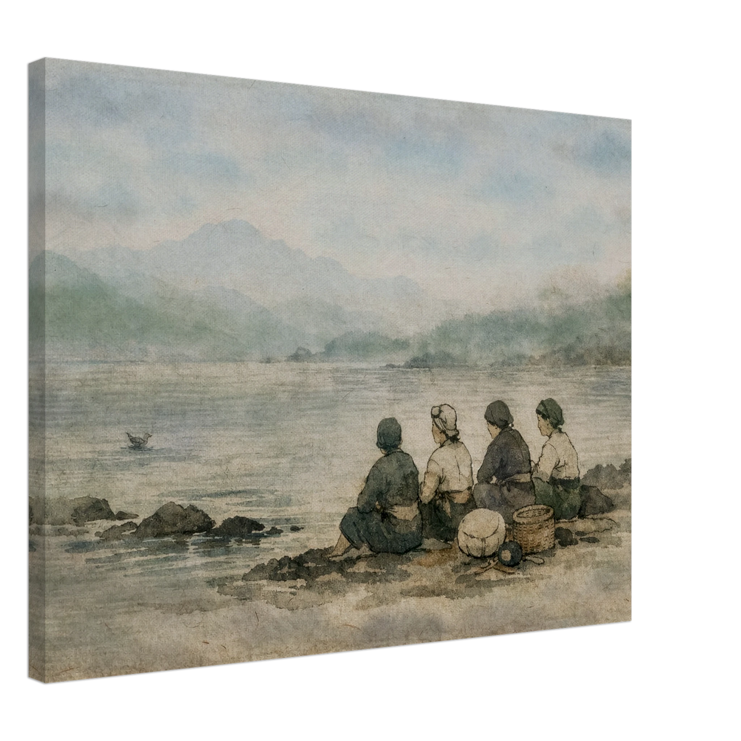 Custodi del Mare Canvas arte asiatica premium