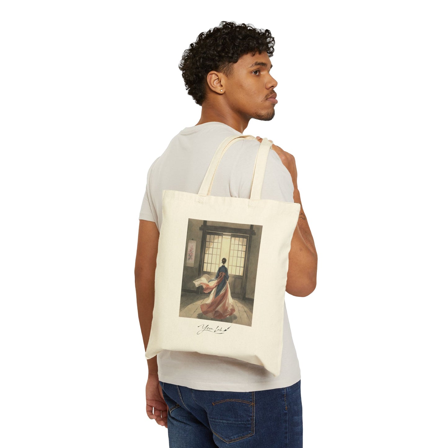 Oltre La Soglia Cotton Canvas Tote Bag