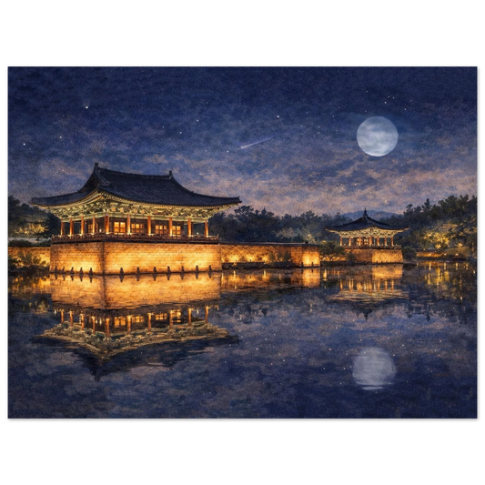 Le Luci di Donggung Palace Fine Art Poster arte asiatica premium