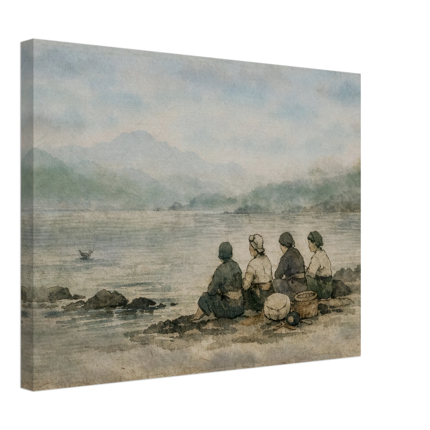 Custodi del Mare Canvas arte asiatica premium