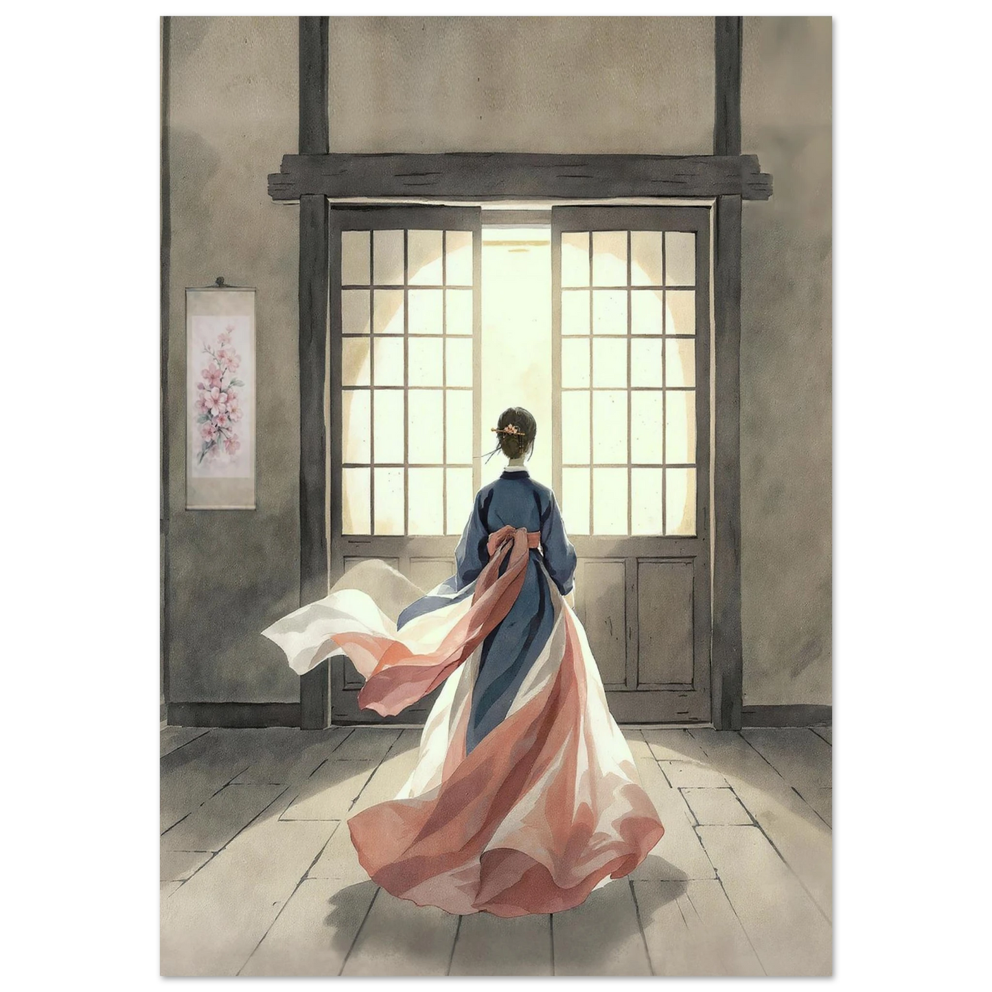 Oltre la Soglia Premium Matte Paper Poster arte asiatica premium