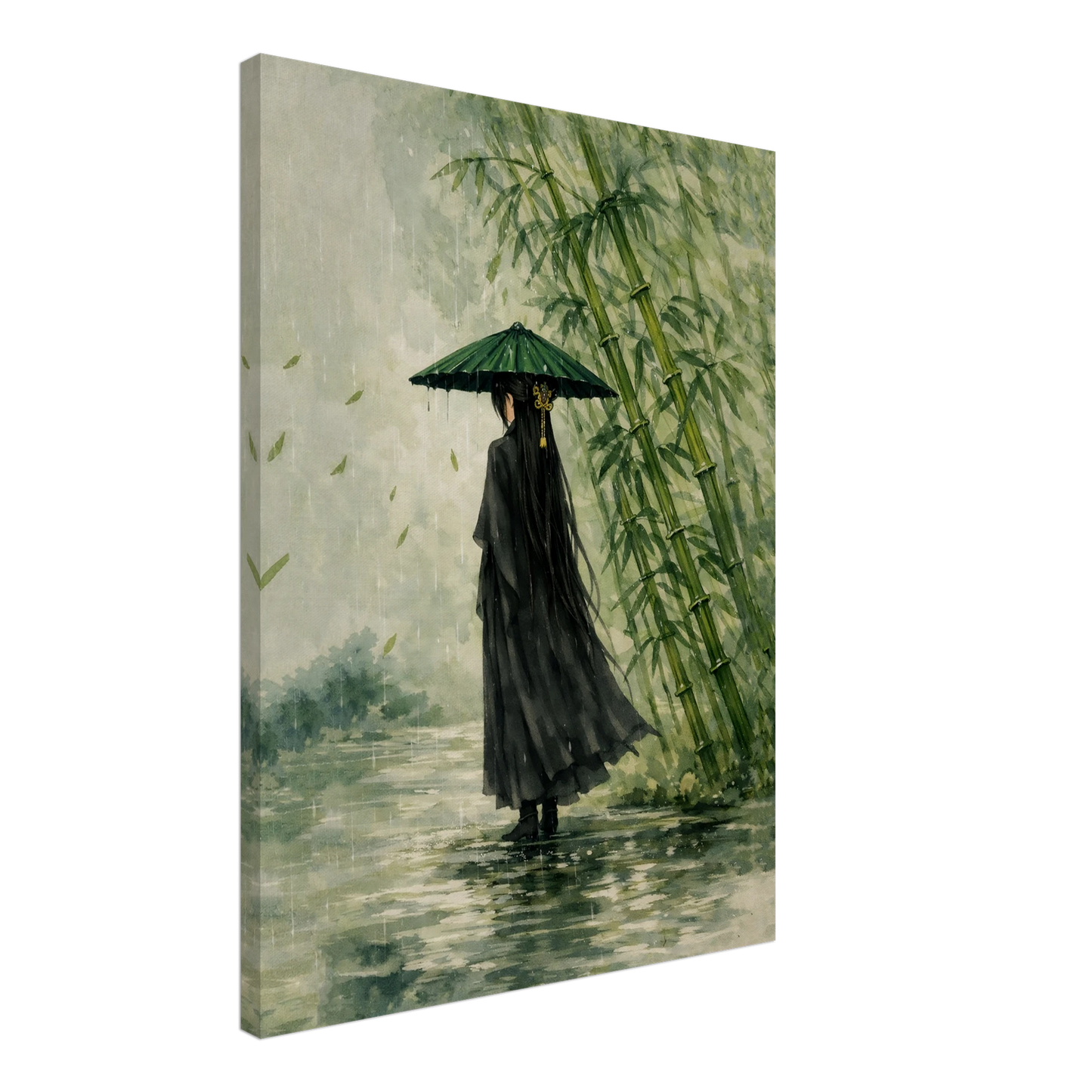 Tra Pioggia e Silenzio Canvas arte asiatica premium