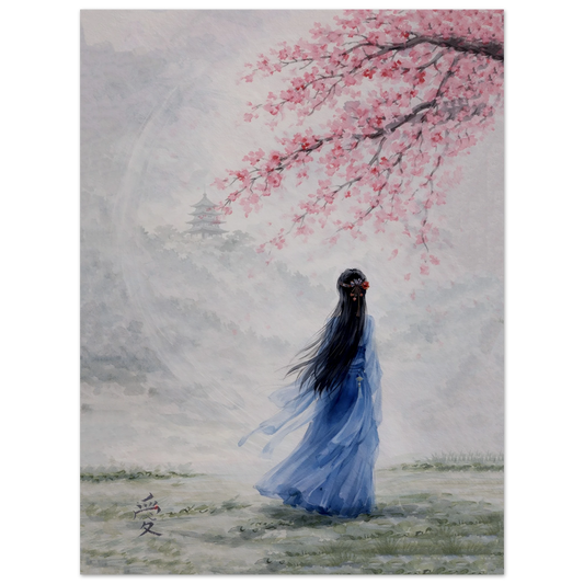 Tra Fiori e Destino Fine Art Poster arte asiatica premium