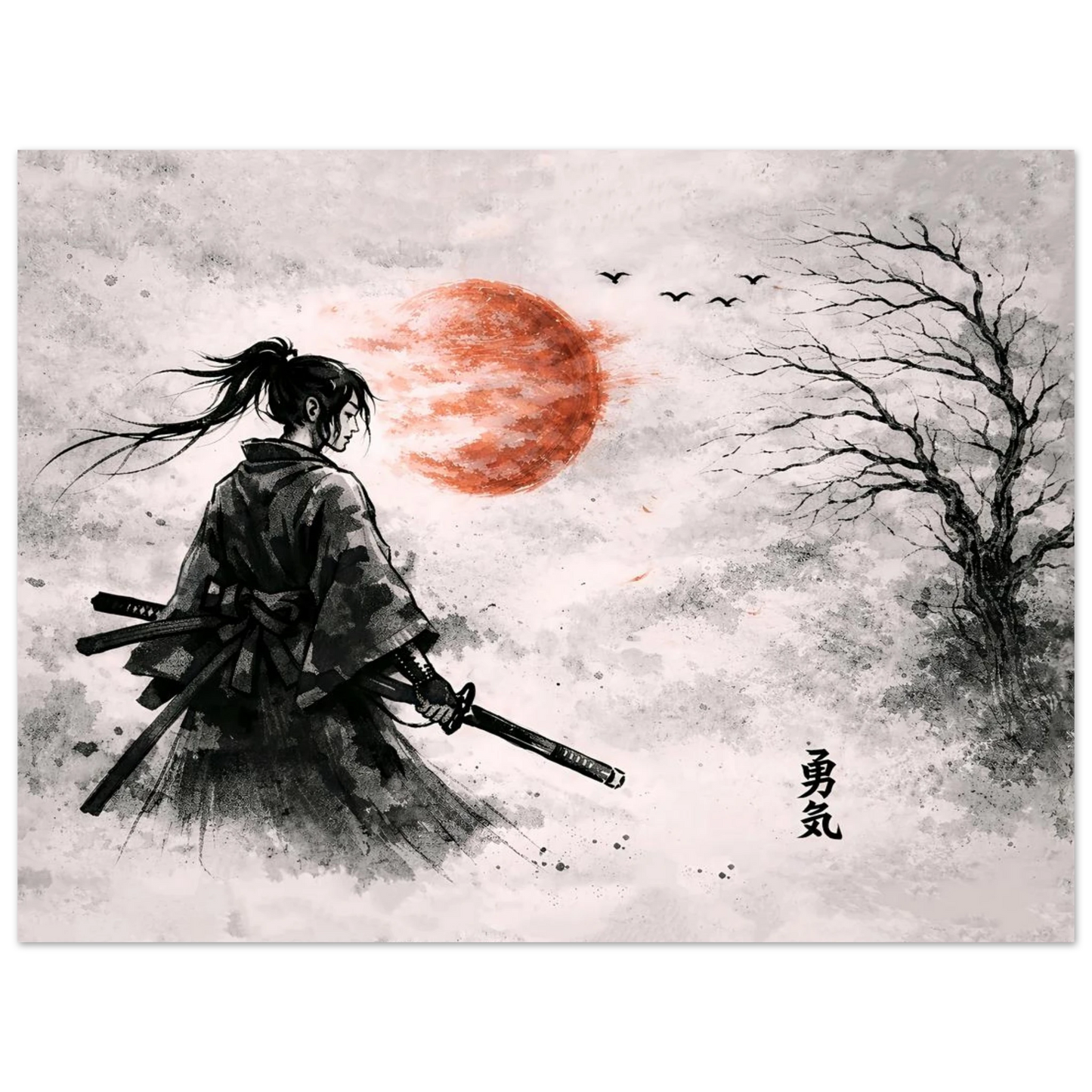 La Via del Guerriero Premium Matte Paper Poster arte asiatica premium
