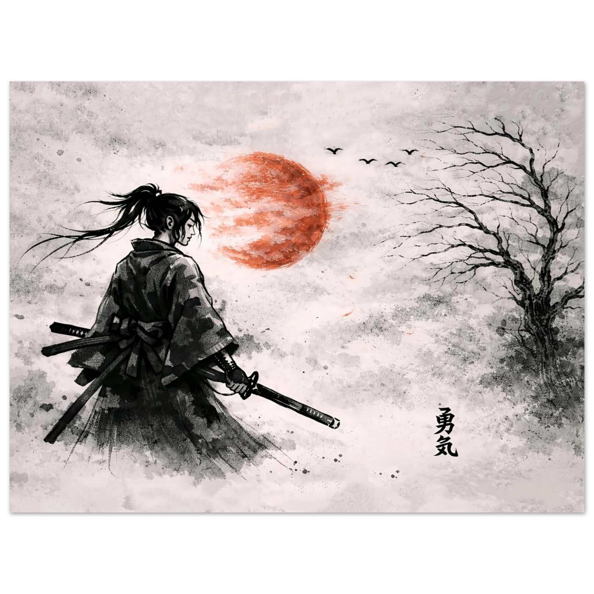 La Via del Guerriero Premium Matte Paper Poster arte asiatica premium