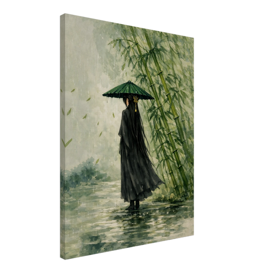 Tra Pioggia e Silenzio Canvas arte asiatica premium