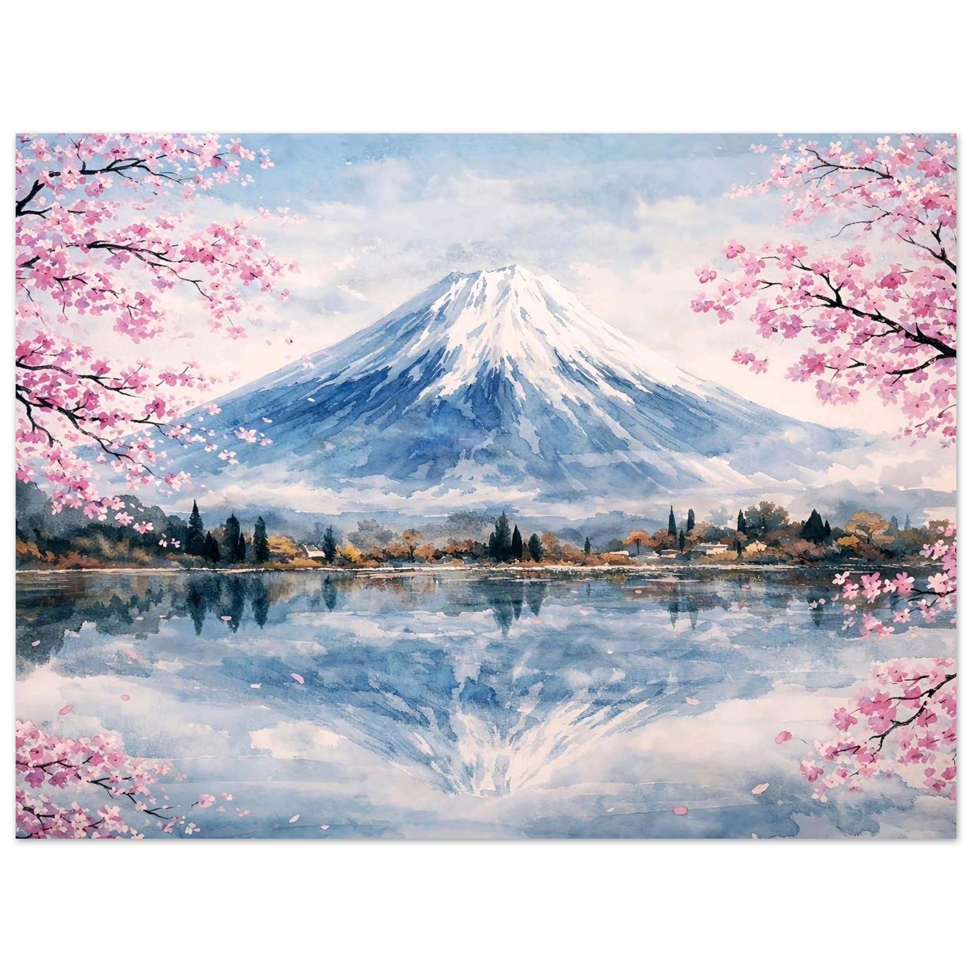Il Respiro del Monte Fuji Fine Art Poster arte asiatica premium