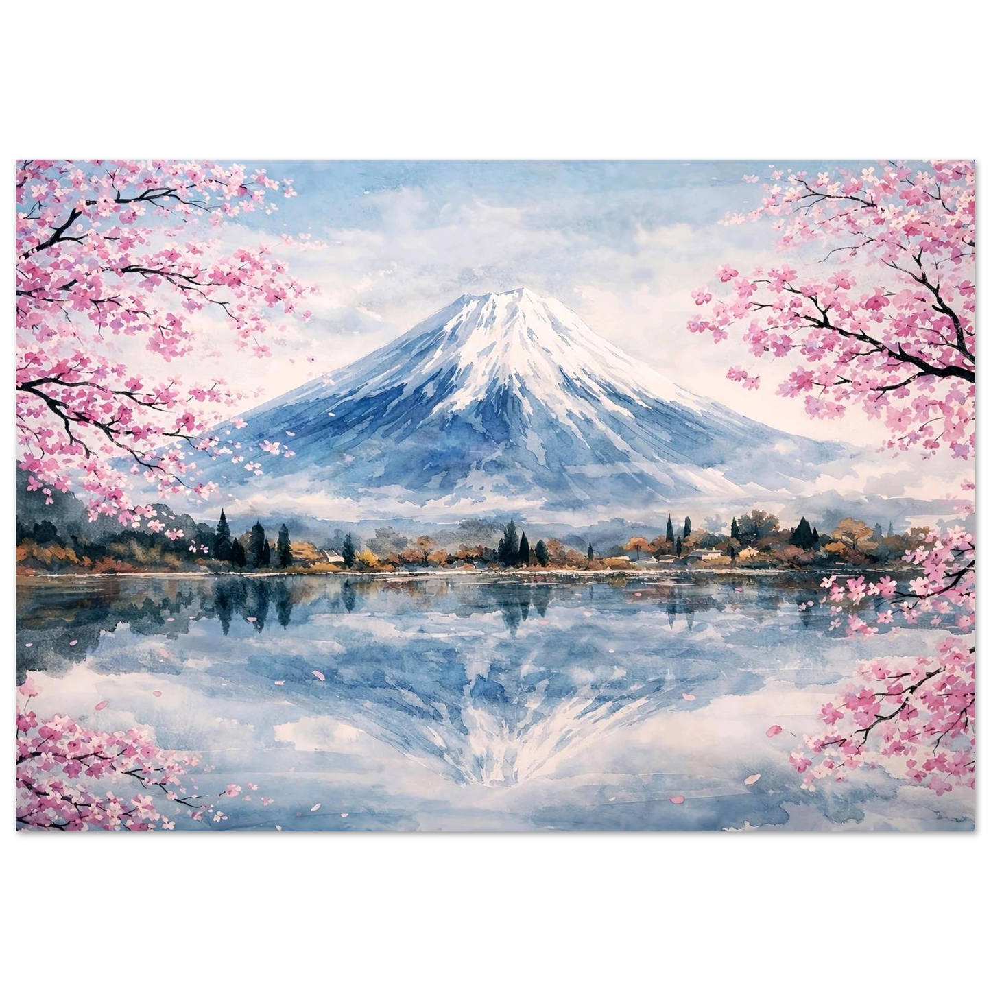 Il Respiro del Monte Fuji Fine Art Poster arte asiatica premium