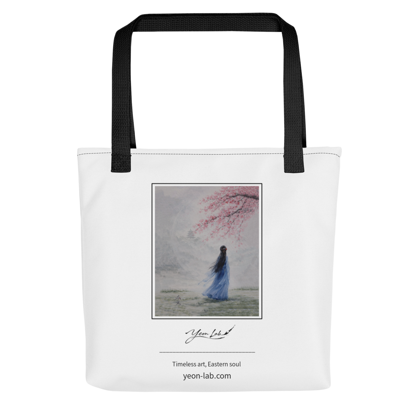Tra Fiori e Destino Signature Tote Bag arte asiatica premium