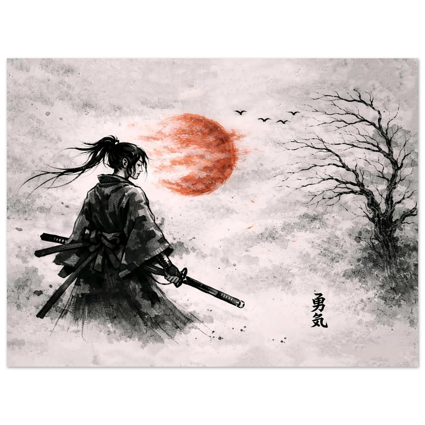 La Via del Guerriero Premium Matte Paper Poster arte asiatica premium
