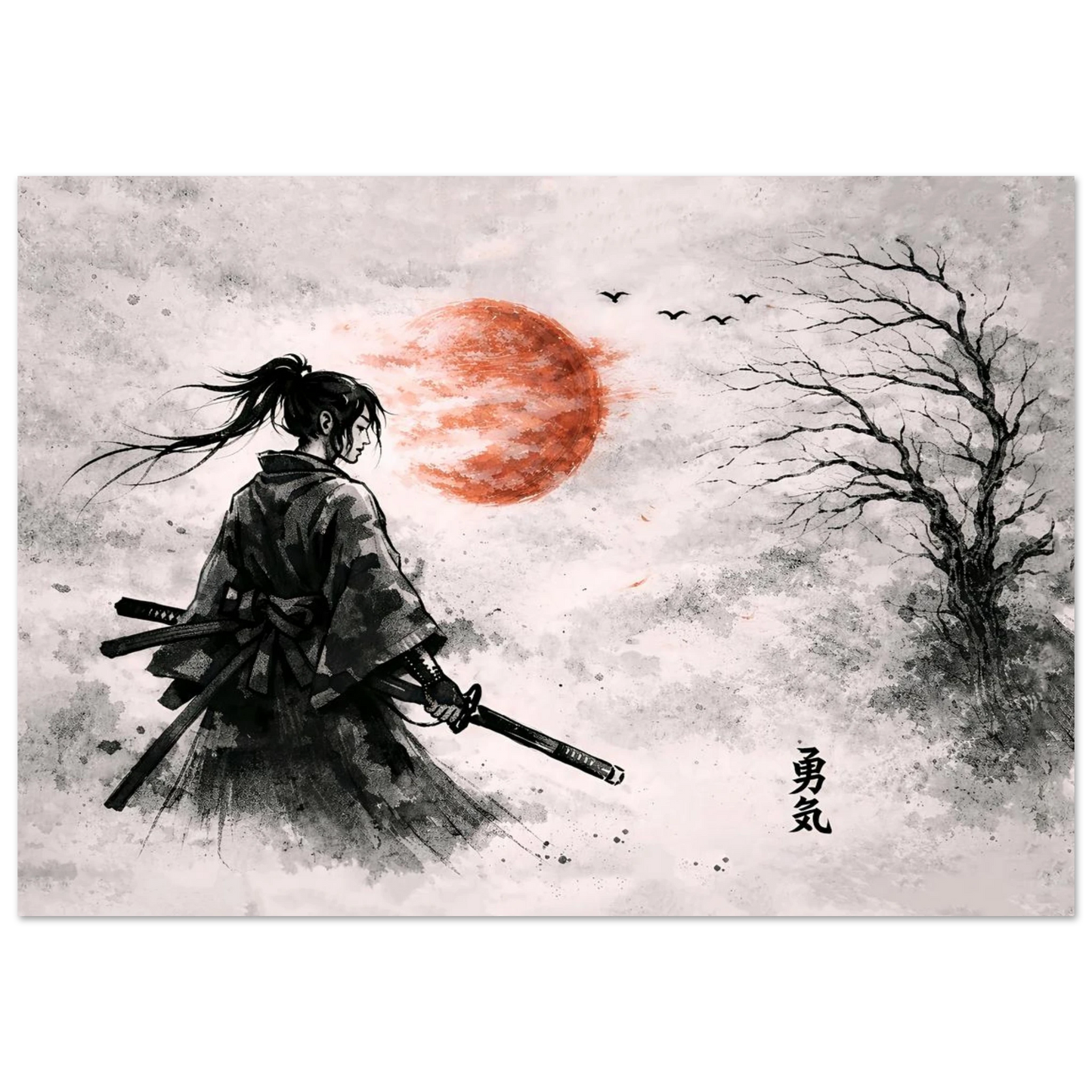 La Via del Guerriero Premium Matte Paper Poster arte asiatica premium