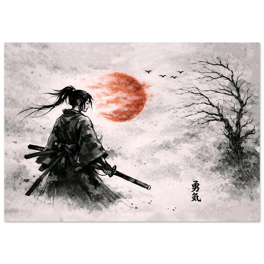 La Via del Guerriero Premium Matte Paper Poster arte asiatica premium