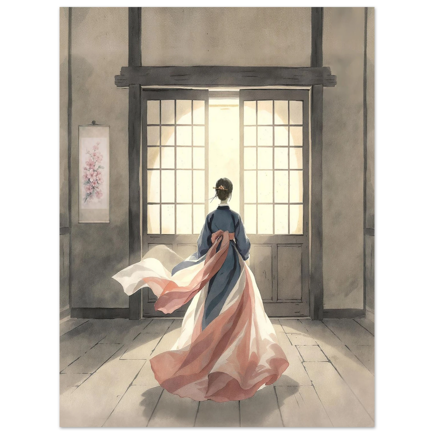 Oltre la Soglia Fine Art Poster arte asiatica premium