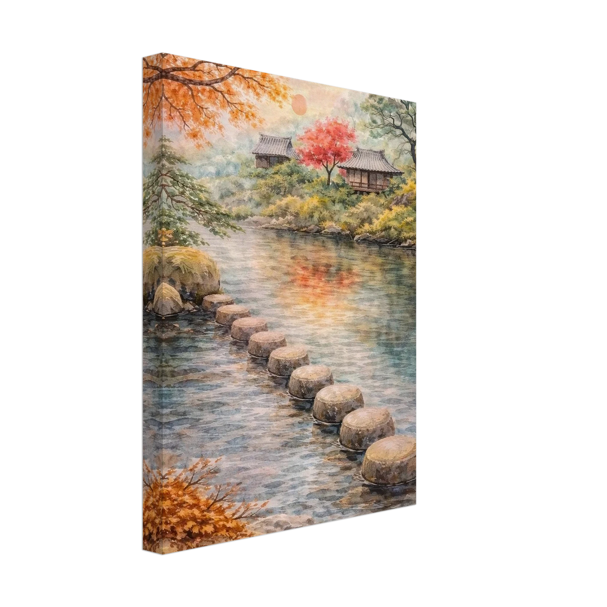 Aldilà del Fiume Canvas arte asiatica premium
