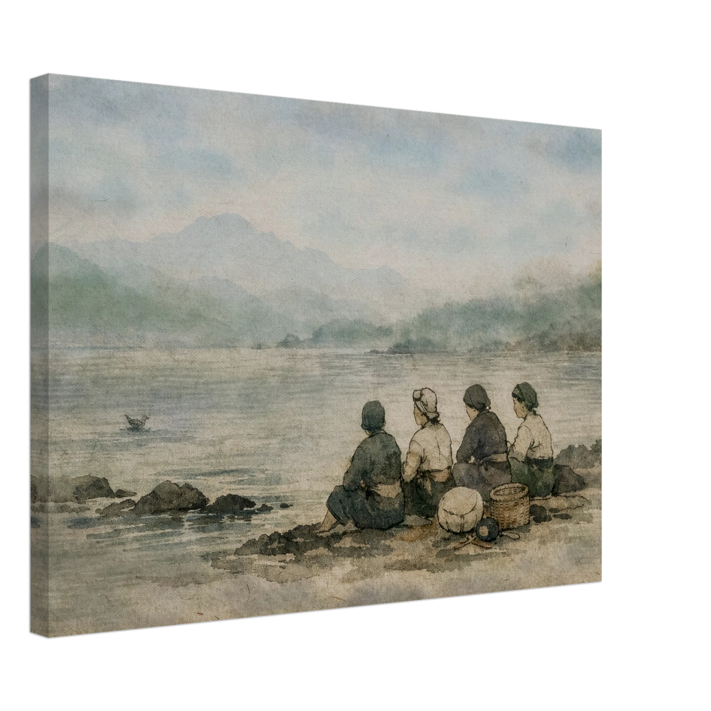 Custodi del Mare Canvas arte asiatica premium