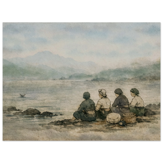 Custodi del Mare Premium Matte Paper Poster arte asiatica premium