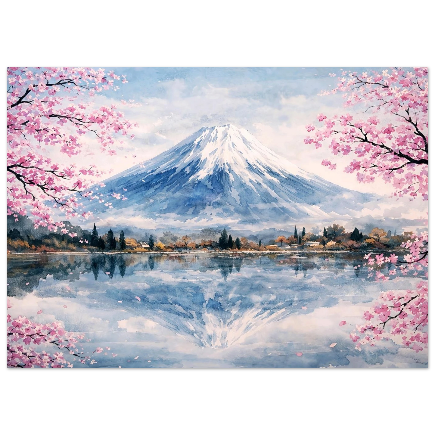 Il Respiro del Monte Fuji Fine Art Poster arte asiatica premium