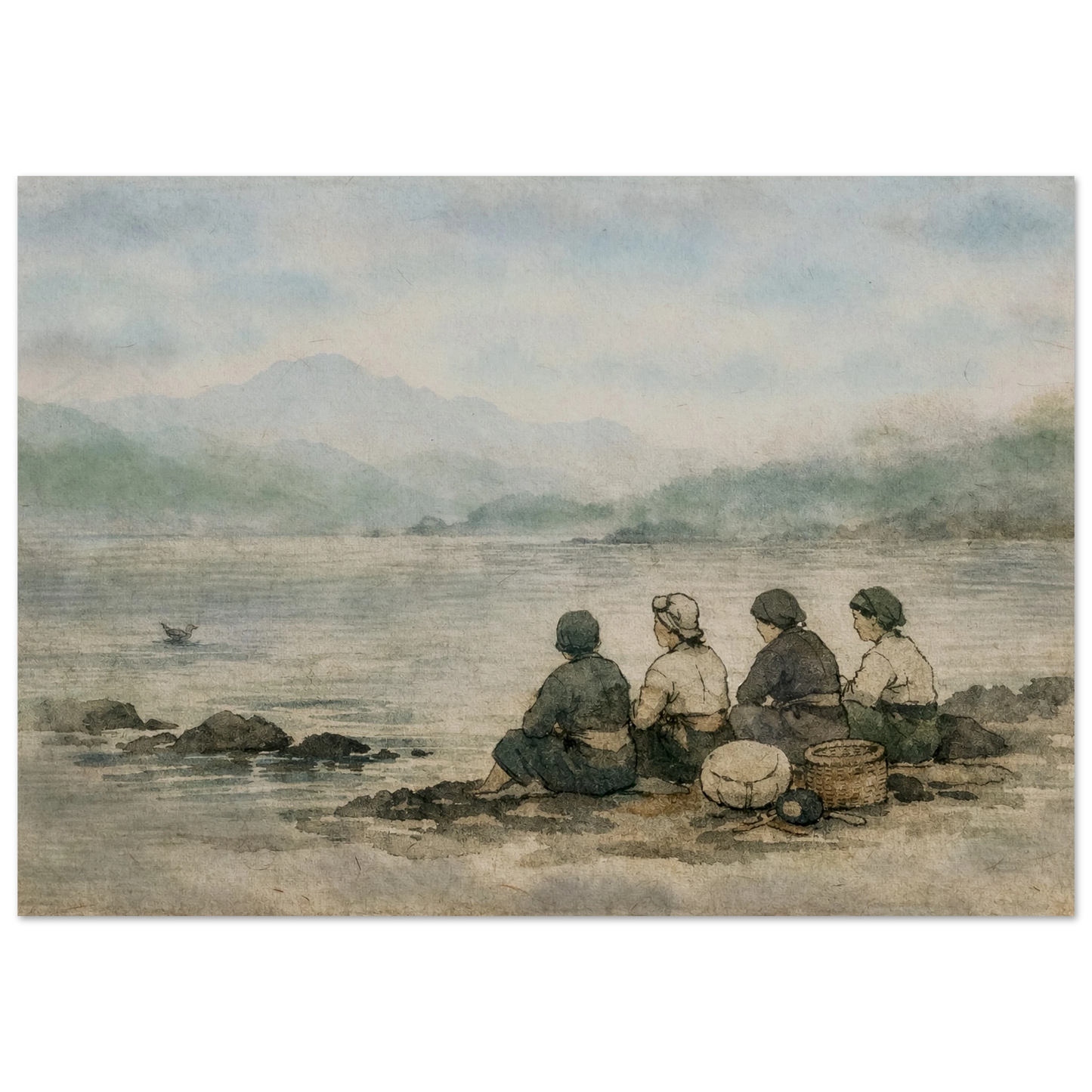 Custodi del Mare Premium Matte Paper Poster arte asiatica premium