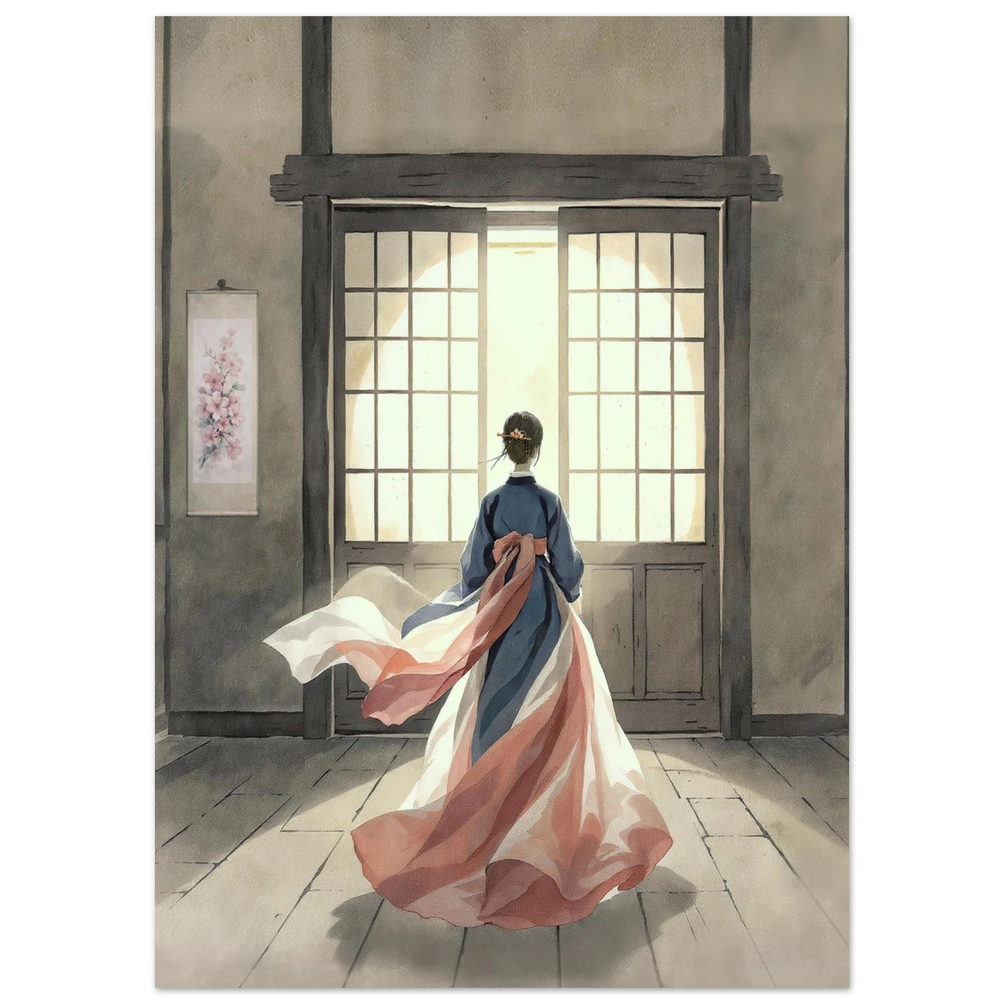 Oltre la Soglia Premium Matte Paper Poster arte asiatica premium