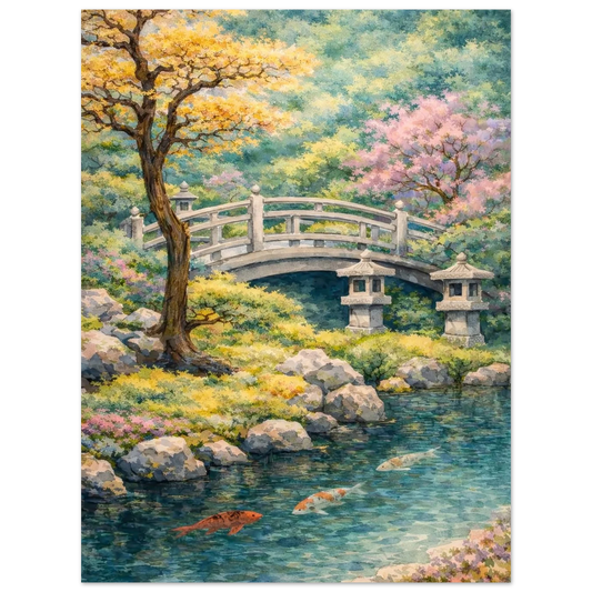 Il Ponte della Quiete Premium Matte Paper Poster arte asiatica premium