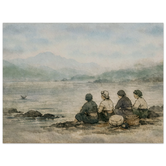 Custodi del Mare Fine Art Poster arte asiatica premium