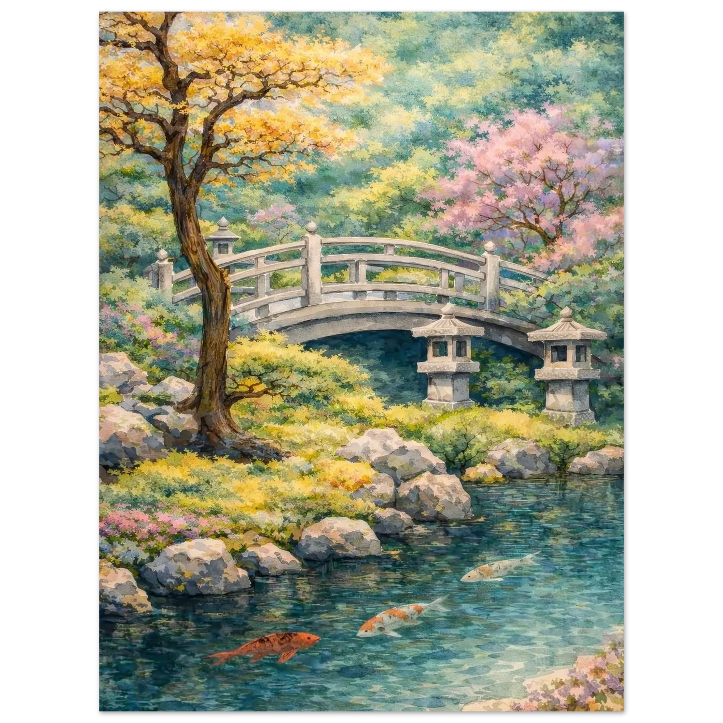 Il Ponte della Quiete Fine Art Poster arte asiatica premium