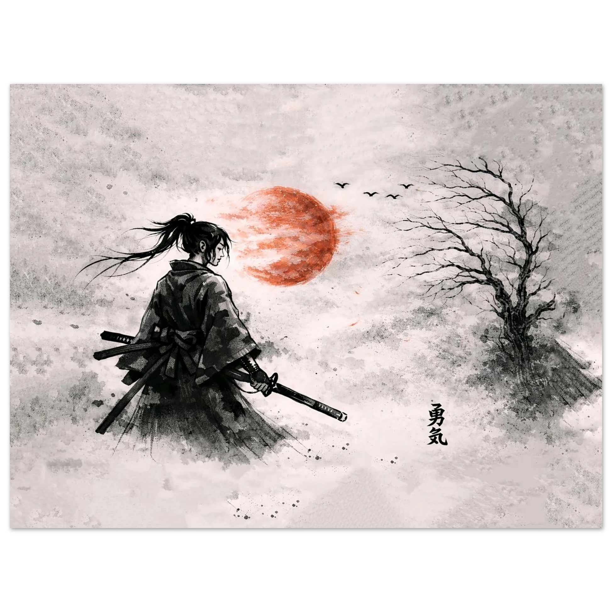 La Via del Guerriero Fine Art Poster arte asiatica premium