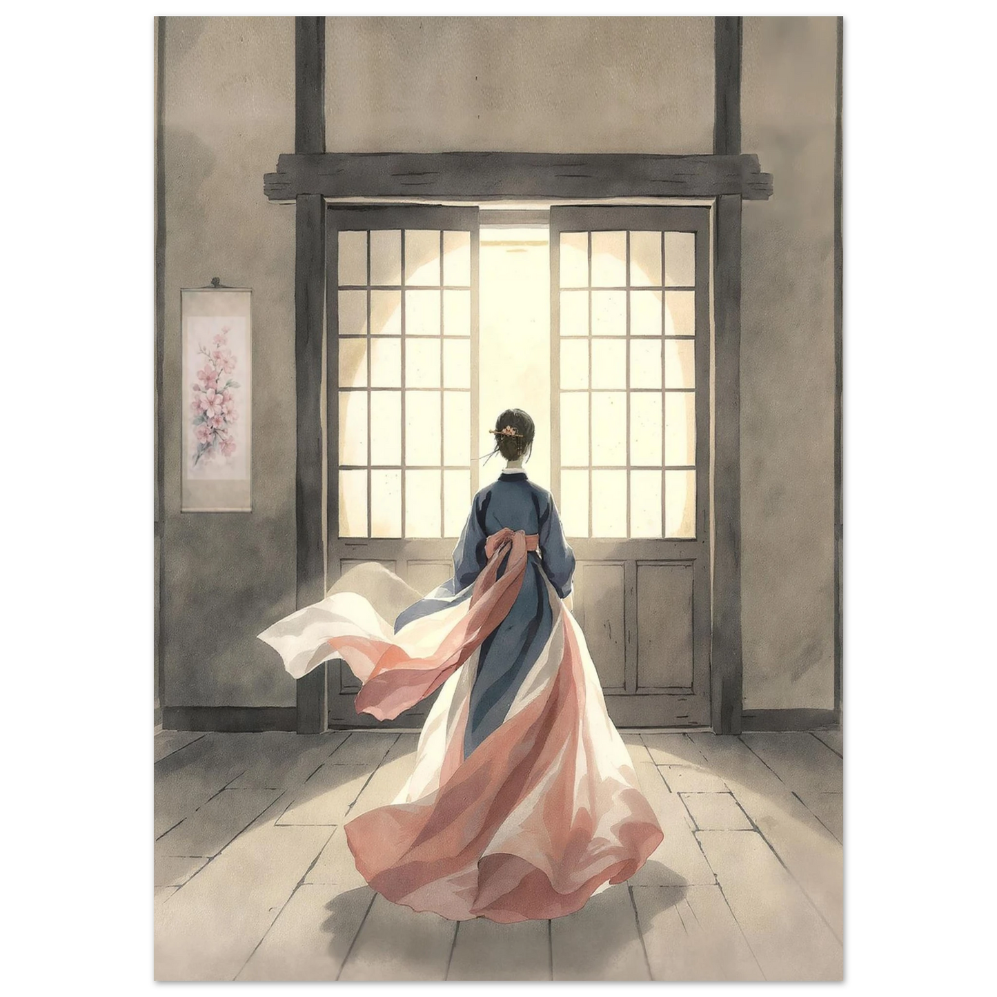 Oltre la Soglia Fine Art Poster arte asiatica premium