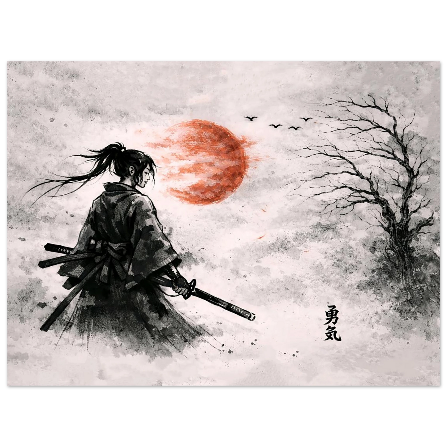 La Via del Guerriero Fine Art Poster arte asiatica premium