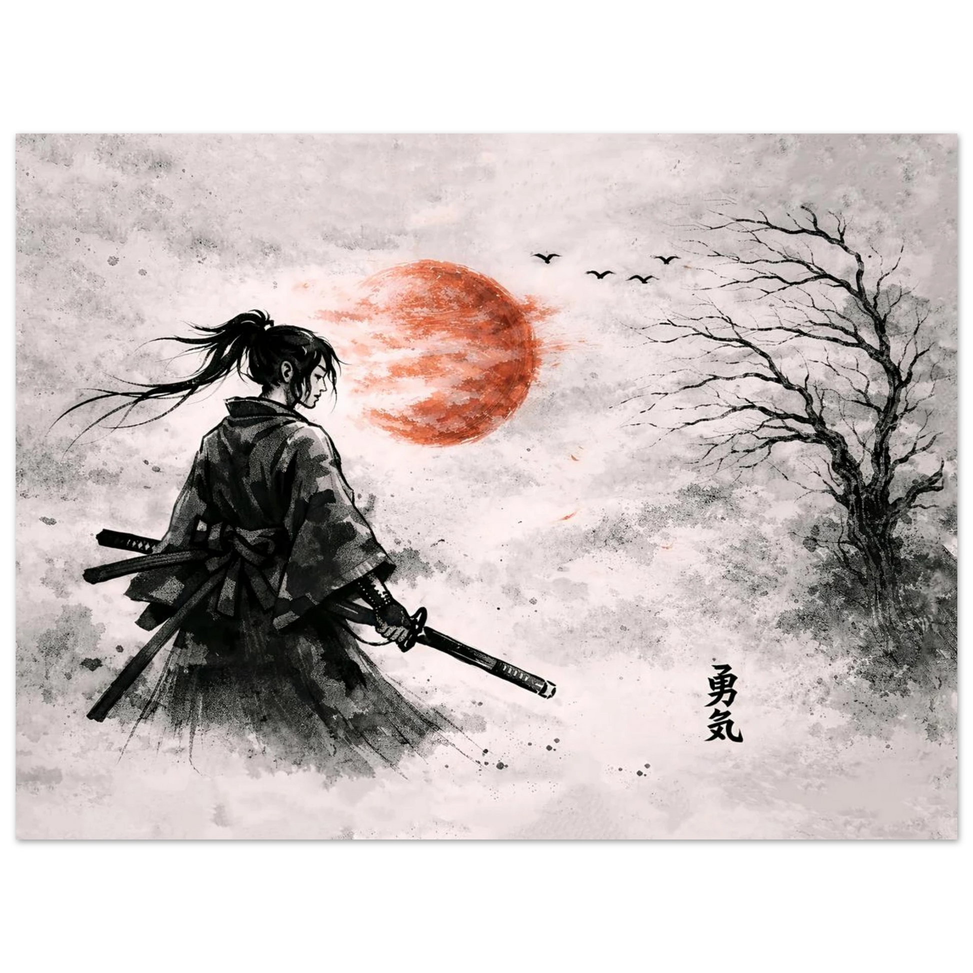 La Via del Guerriero Fine Art Poster arte asiatica premium